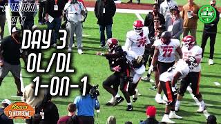 2024 Senior Bowl Coverage Day 3  OLvsDL  American Team 1 on 1 [upl. by Collayer]