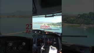 Stunning views landing in Corfu  Kerkira Airport rrair shorts planelanding [upl. by Oinotna]