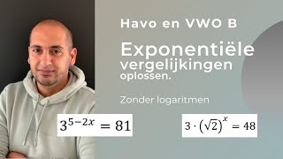 Exponentiële vergelijkingen oplossen ZONDER logaritmen [upl. by Ddot303]