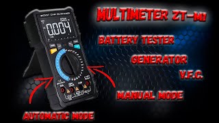 ✅ Generator battery tester VFC and more The ZOYI ZTM1 multimeter Review and testing ✅ [upl. by Nalad771]