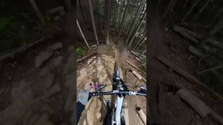 Absolutely no margin for error Whistler Bike Park crazy gap [upl. by Lairret]