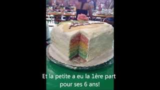 Rainbow Cake ou Gâteau arc en ciel de superdado57 [upl. by Orsini]