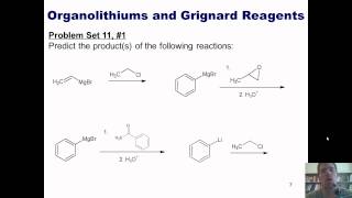 Chapter 11  Organometallic Chemistry Part 1 of 4 Grignard and organolithium reactions [upl. by Enimaj]