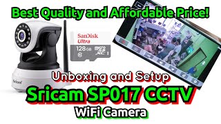 How to setup IP camera SRICAM SP017  Security Camera  Full Tutorial StepbyStep guide [upl. by Laurette]