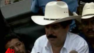 Exiled Honduran Leader Makes 2nd Trip to Border [upl. by Corkhill]