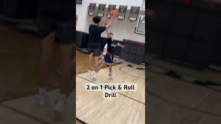 2 on 1 Pick amp Roll Drill basketball ballisllife nba aau basketballdrills pointguard passing [upl. by Erdman]