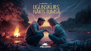 DJ MELOMIX amp AI  UGUNSKURS NAKTS TUMSĀ [upl. by Leith]