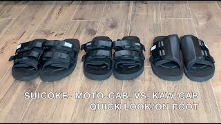 TRYING ON 3 PAIRS OF SUICOKE SANDALS  MOTOCAB VS KAWCAB  SIZING TIP [upl. by Aneekas688]