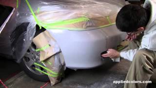 Professional Bumper Repair System Video 1 Part 45 Apply Base Coat [upl. by Aldarcy]