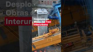 Momento del desplome en obras del Tren Interurbano MéxicoToluca nmas treninterurbano shorts [upl. by Mizuki474]