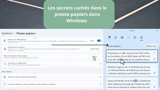 Découvrir les secrets cachés dans le pressepapiers sur Windows [upl. by Llenrap644]