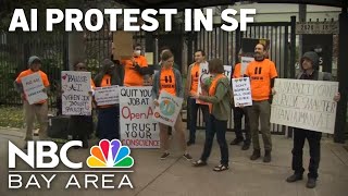 AI protests worldwide as SF company makes major announcement [upl. by Nivk615]