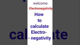 Electronegativity  how to calculate electronegativity of iodine  chemistry ytshortsvideo [upl. by Nylecyoj665]