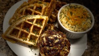 Homemade Cheddar Bay Waffles amp Crab Cakes Recipe [upl. by Leen266]