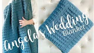 Crochet Wedding Blanket Easy Repeat [upl. by Tacita50]