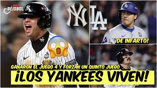 Los Yankees CON VIDA A palo limpio derrotaron a los Dodgers 114  ESPN Beisbol  MLB Serie Mundial [upl. by Llerod837]