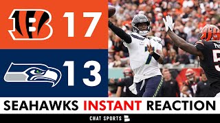 CHOKE Seahawks Instant Reaction amp News After 1713 LOSS vs Cincinnati Bengals DK Metcalf Injury [upl. by Nnahoj687]