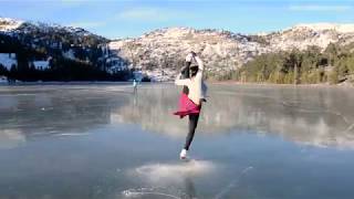 EPIC Figure Skating on FROZEN LAKE [upl. by Emmerie]