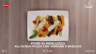 Merluzzo allacqua pazza con verdure e basilico [upl. by Ahsats6]