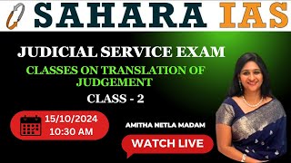 Translation of Judgement  2  JUDICIAL SERVICE EXAM  AMRITA NETLA MAM [upl. by Yrrad]