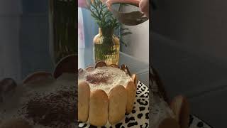 Tiramisu cake with glutenfree savoiardi cookies 🍪 food love asmr cooking breakfast recipe [upl. by Assilaj]