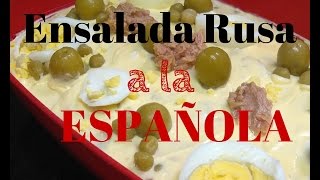 RECETA ESPAÑOLA ENSALADA RUSA A LA ESPAÑOLA  PASO A PASO [upl. by Russ367]