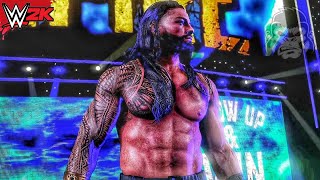 Roman Reigns 2021 Entrance w Brand New Heel Tribal Theme Song  WWE 2K19 PC Mods [upl. by Anaerol]