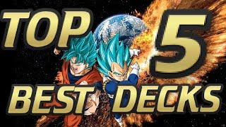 TOP 5 BEST DECKS  DRAGON BALL SUPER CARD GAME [upl. by Gurias33]