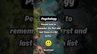 People Remember the First and Last Items in a List Better  Psychology Explained short psychology [upl. by Schlosser492]