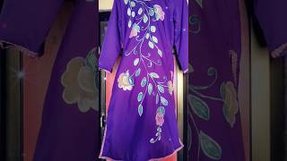 Hand painted kurti designeasypainting diy kameez kurti [upl. by Einafets198]