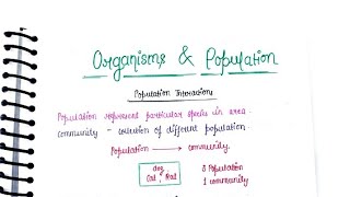 Neet Biology  Organism amp Population  Handwritten Notes for Neet 💯℅ Ncert Cover biology class12 [upl. by Arathorn346]