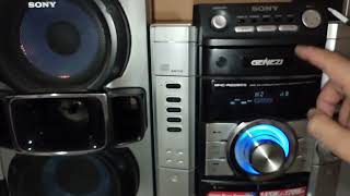 MINICOMPONENTE SONY GENEZI MHC RG590S ANALIZANDO ECUALIZADOR Y SONIDO [upl. by Afihtan957]