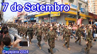 7 de Setembro  Desfile Cívico Militar  Caçapava 2024  TVtaiadavale3208 [upl. by Ahsikahs348]