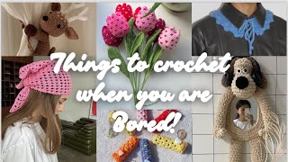 THINGS TO CROCHET WHEN YOU ARE BORED 🥺🩷🥰 WHAT TO CROCHET WHEN YOU ARE BORED CROCHET IDEAS [upl. by Cynthie499]