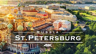 Saint Petersburg Russia 🇷🇺  by drone 4K [upl. by Eedahs]