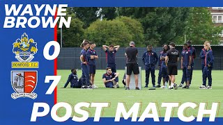 Post Match Interview  Wayne Brown vs Romford [upl. by Jaynes]