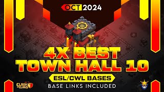 Best TH10 WAR Bases for October Meta  CLASH OF CLANS [upl. by Breena]