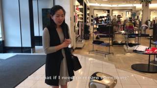 Watch Sanbot Be A Store Greeter At Nordstrom [upl. by Alehtse]