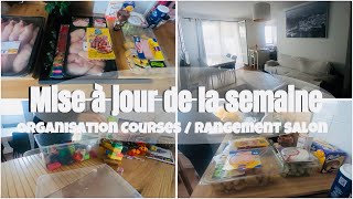 Mise à jour semaine ✅ Maman 3 enfants ❇️ Organisée  RETOUR de Courses ménage rangement Salon ☑️ [upl. by Eninahpets]