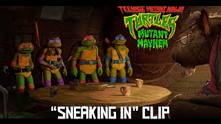 Teenage Mutant Ninja Turtles Mutant Mayhem  quotSneaking Inquot Clip 2023 Movie  Seth Rogen [upl. by Barton452]