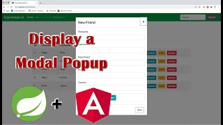 How to Display Modal Popup Form in Angular using NgBootstrap and FormsModule [upl. by Parrish]