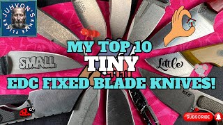 My Top 10 TINY Fixed Blade Knives [upl. by Tremann]