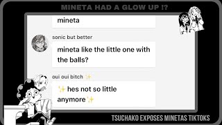 Mineta has a summer glow up Tsuchako exposes minetas tiktoks [upl. by Jarrad]