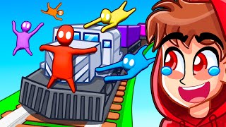 7 Friends on 1 TRAIN Gang Beasts [upl. by Ecyak]