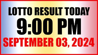 Lotto Result Today 9pm Draw September 3 2024 Swertres Ez2 Pcso [upl. by Kial]