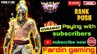 Fardin gaming 66k is live 🛑 PLAYING FREE FIRE GOING TO GRANDMASTER 🔥 HARD HAI 🤯 CLASSYFF live ff [upl. by Abbotson772]