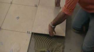 How to Install Porcelain Tiles or Ceramic Tiles 7 of 9 [upl. by Llewon]