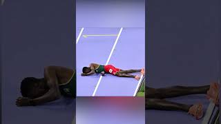 Ethiopias Lamecha Girma hospitalized after horrific fall in 3000m steeplechase final [upl. by Issi830]