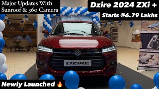 2024 Maruti Suzuki Dzire ZXi Plus Petrol MT  TOP MODEL WITH MAJOR UPDATES  Full review 😍🔥 [upl. by Eckmann299]