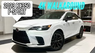 2023 LEXUS RX350 FSPORT in ULTRA WHITE RED INTERIOR in 4K [upl. by Norre]